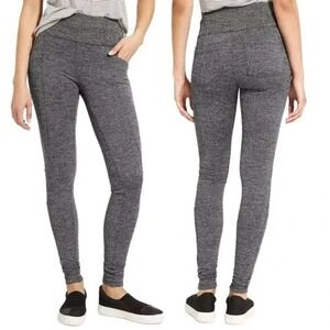 Athleta Herringbone Gray High Rise Elevate Pocket‎ 7/8 Leggings - Size S